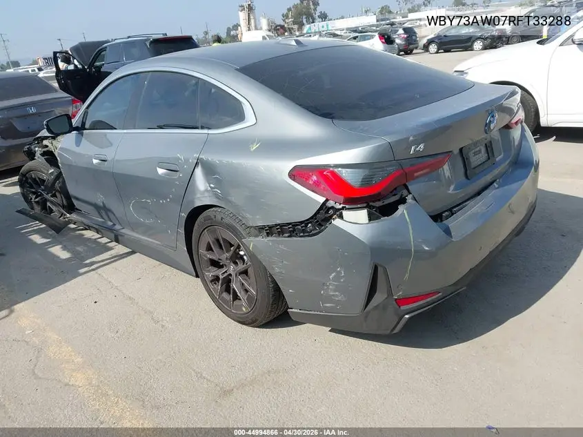 2024 BMW I4 Gran Coupe Edrive40 VIN: WBY73AW07RFT33288 Lot: 44994866
