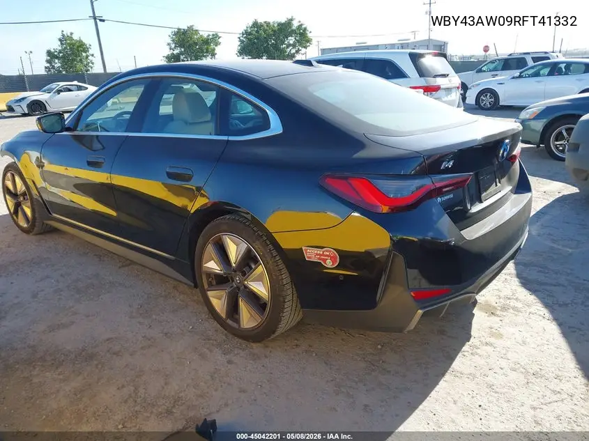 2024 BMW I4 Gran Coupe Edrive35 VIN: WBY43AW09RFT41332 Lot: 45042201