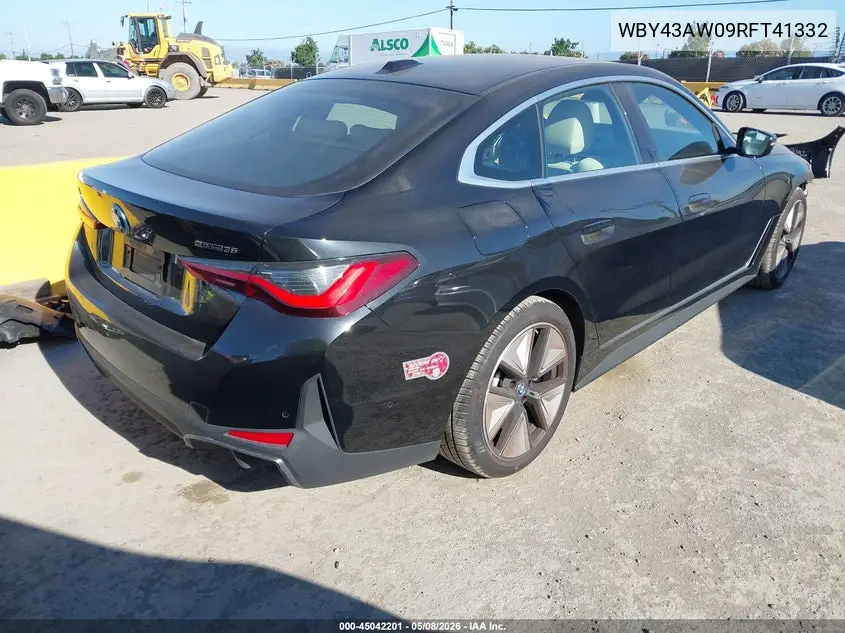 2024 BMW I4 Gran Coupe Edrive35 VIN: WBY43AW09RFT41332 Lot: 45042201