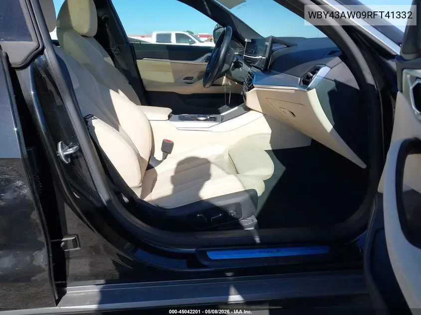 2024 BMW I4 Gran Coupe Edrive35 VIN: WBY43AW09RFT41332 Lot: 45042201