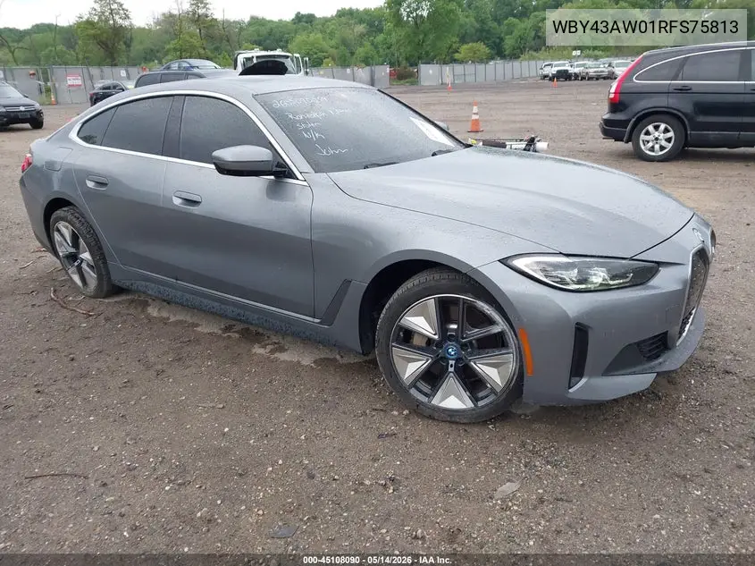 2024 BMW I4 Gran Coupe Edrive35 VIN: WBY43AW01RFS75813 Lot: 45108090