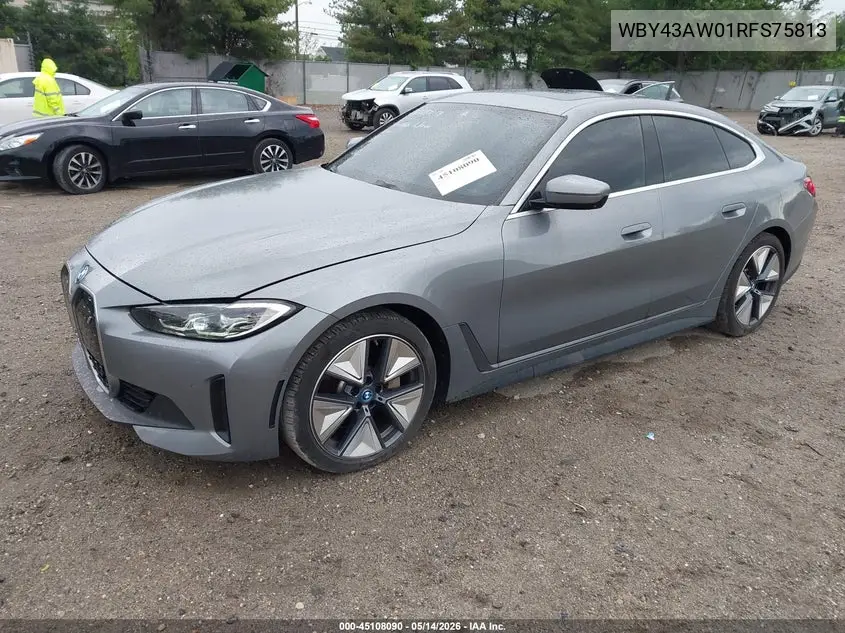 2024 BMW I4 Gran Coupe Edrive35 VIN: WBY43AW01RFS75813 Lot: 45108090