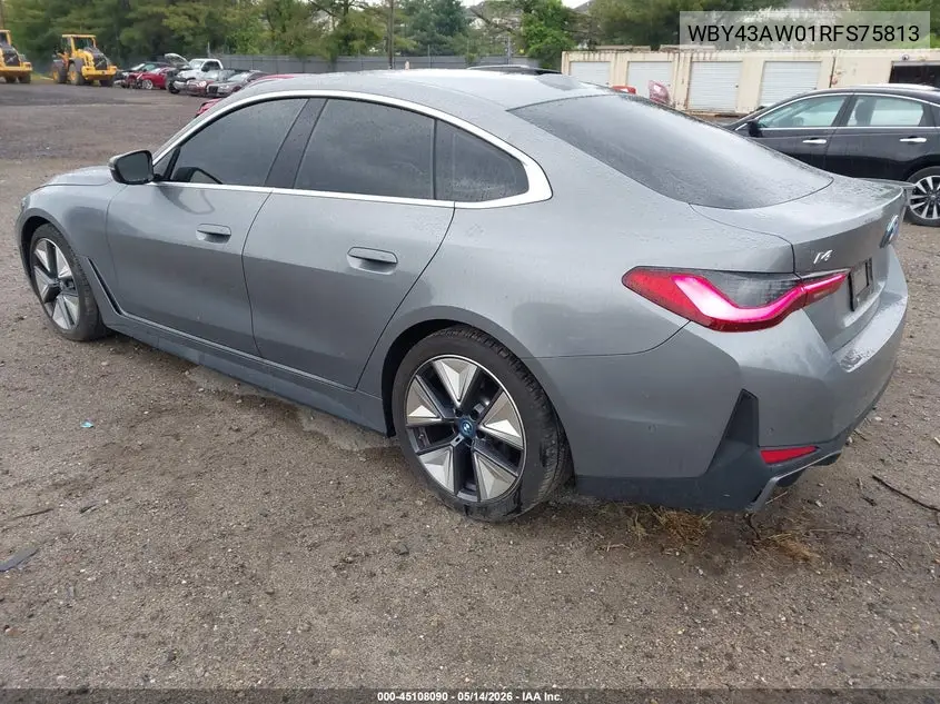 2024 BMW I4 Gran Coupe Edrive35 VIN: WBY43AW01RFS75813 Lot: 45108090