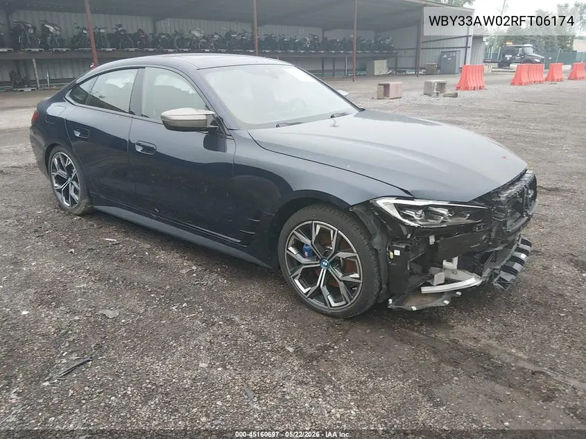 2024 BMW I4 Gran Coupe M50 VIN: WBY33AW02RFT06174 Lot: 45160697