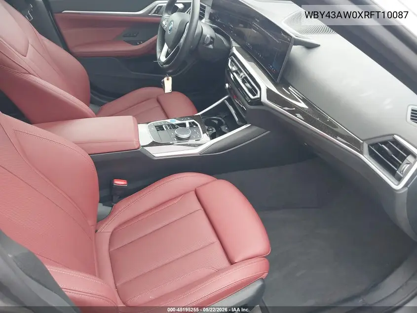 2024 BMW I4 Gran Coupe Edrive35 VIN: WBY43AW0XRFT10087 Lot: 45195255