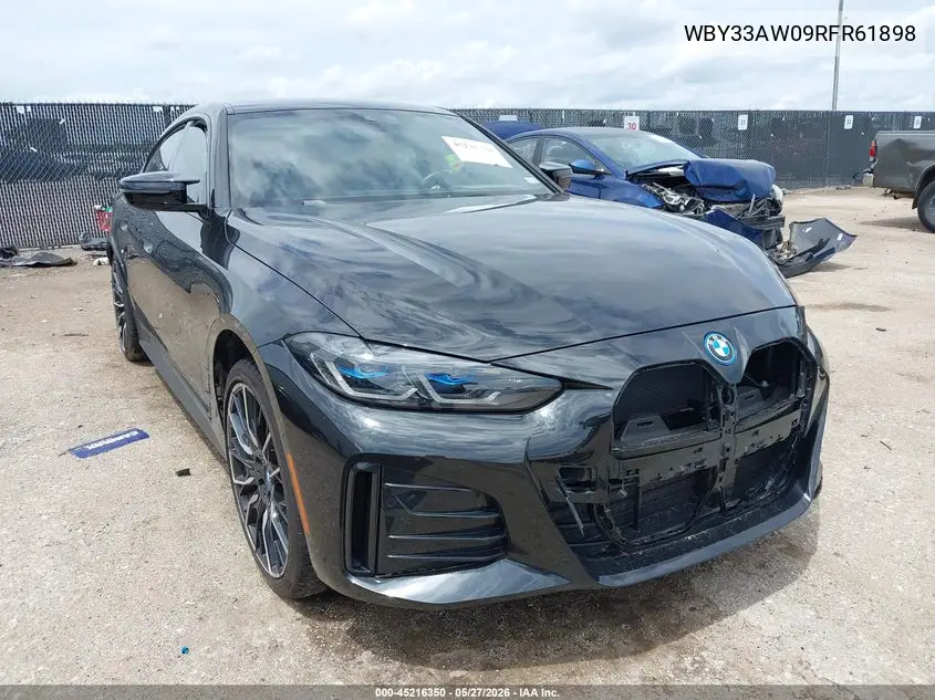 2024 BMW I4 Gran Coupe M50 VIN: WBY33AW09RFR61898 Lot: 45216350