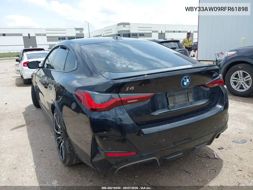 2024 BMW I4 Gran Coupe M50 VIN: WBY33AW09RFR61898 Lot: 45216350