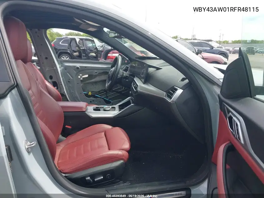 2024 BMW I4 Gran Coupe Edrive35 VIN: WBY43AW01RFR48115 Lot: 45393549