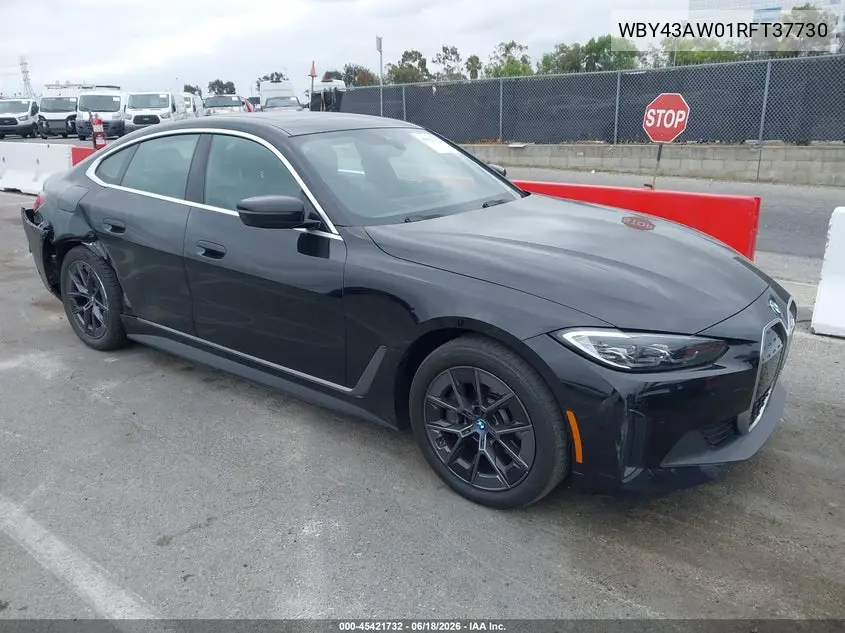 2024 BMW I4 Gran Coupe Edrive35 VIN: WBY43AW01RFT37730 Lot: 45421732