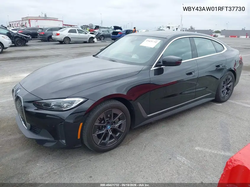 2024 BMW I4 Gran Coupe Edrive35 VIN: WBY43AW01RFT37730 Lot: 45421732