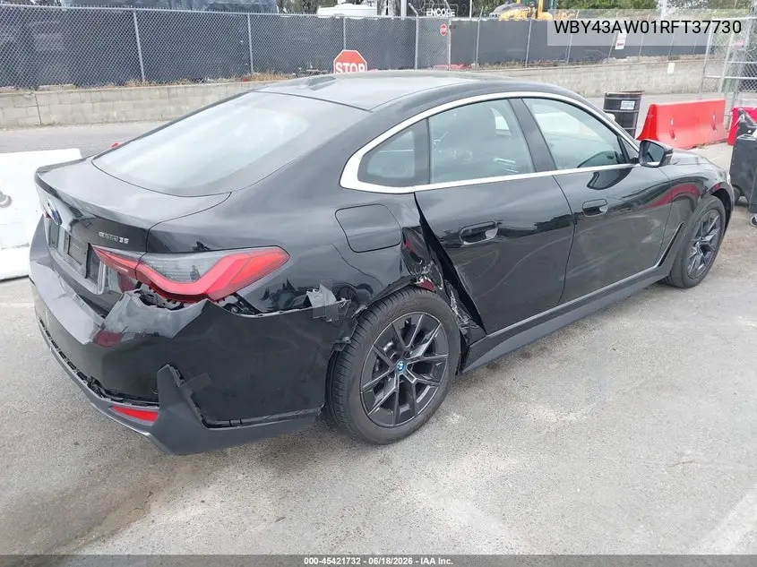 2024 BMW I4 Gran Coupe Edrive35 VIN: WBY43AW01RFT37730 Lot: 45421732