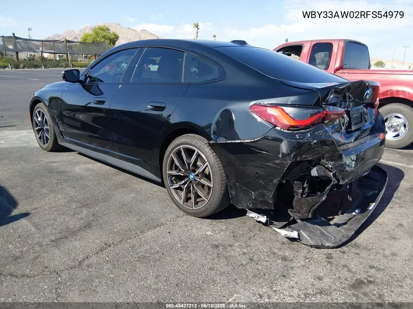 2024 BMW I4 Gran Coupe M50 VIN: WBY33AW02RFS54979 Lot: 45427213