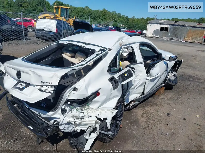 2024 BMW I4 Gran Coupe Edrive35 VIN: WBY43AW03RFR69659 Lot: 45441596