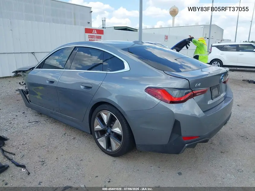 2024 BMW I4 Gran Coupe xDrive40 VIN: WBY83FB05RFT37055 Lot: 45481028
