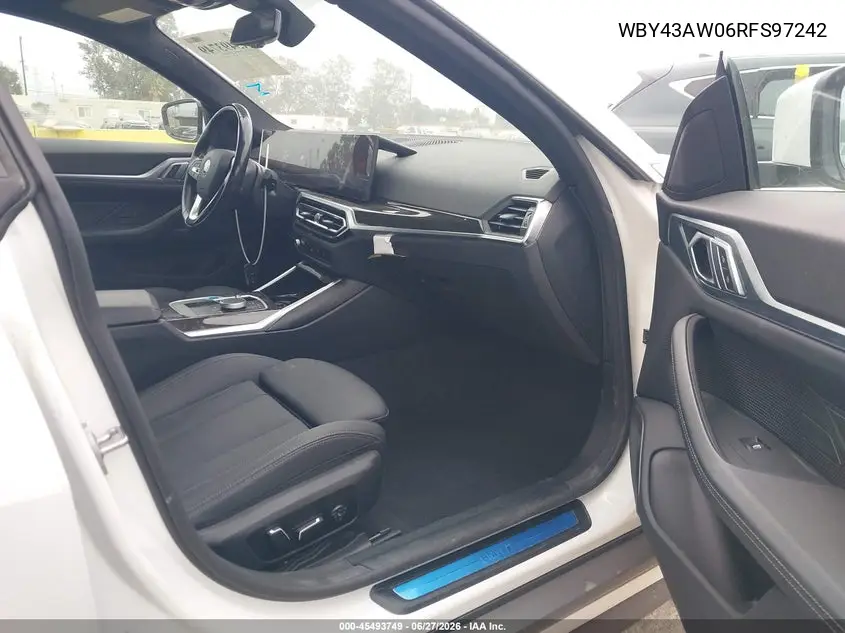 2024 BMW I4 Gran Coupe Edrive35 VIN: WBY43AW06RFS97242 Lot: 45493749