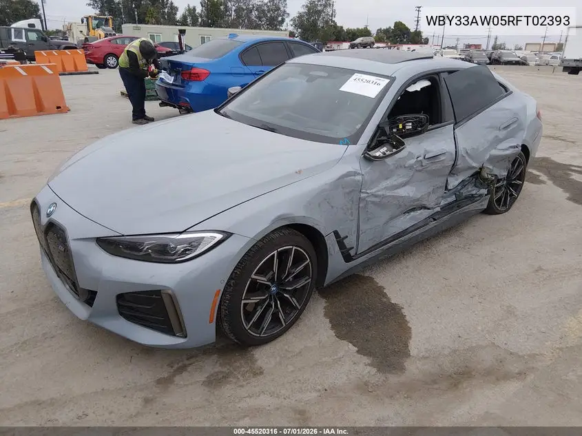 2024 BMW I4 Gran Coupe M50 VIN: WBY33AW05RFT02393 Lot: 45520316