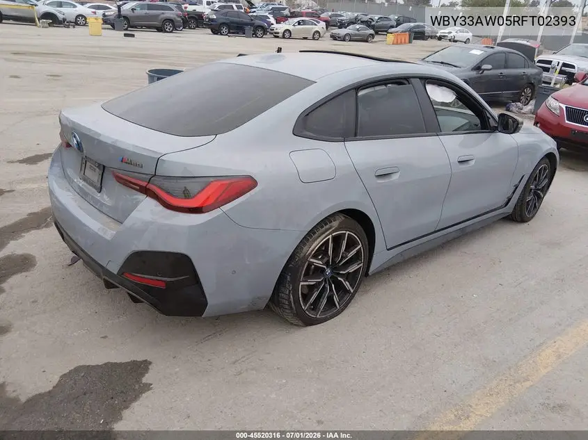 2024 BMW I4 Gran Coupe M50 VIN: WBY33AW05RFT02393 Lot: 45520316