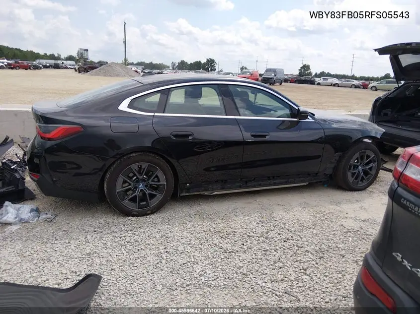 2024 BMW I4 Gran Coupe xDrive40 VIN: WBY83FB05RFS05543 Lot: 45596642