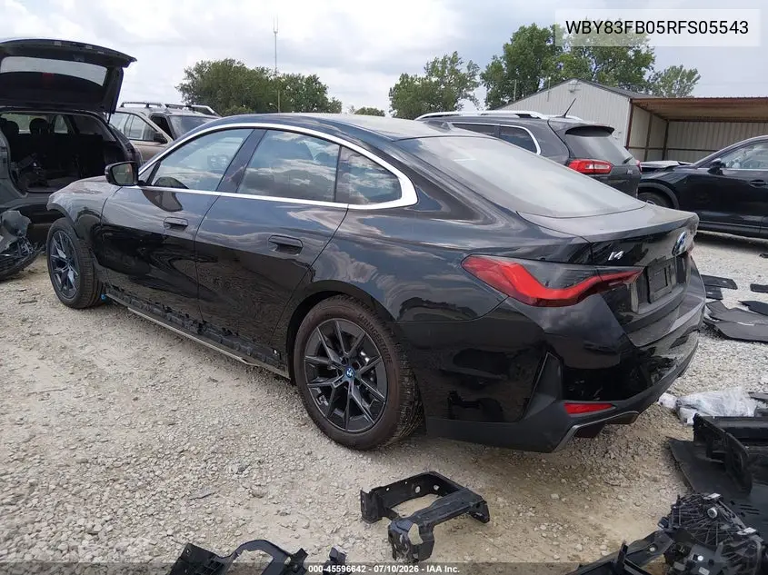 2024 BMW I4 Gran Coupe xDrive40 VIN: WBY83FB05RFS05543 Lot: 45596642
