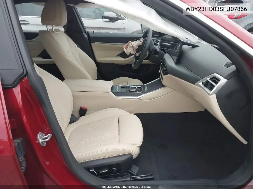 2025 BMW I4 Gran Coupe Edrive40 VIN: WBY23HD03SFU07866 Lot: 44352137