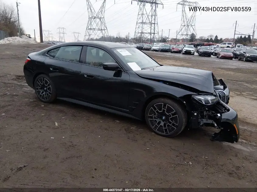 2025 BMW I4 Gran Coupe xDrive40 VIN: WBY43HD02SFV80559 Lot: 44373147