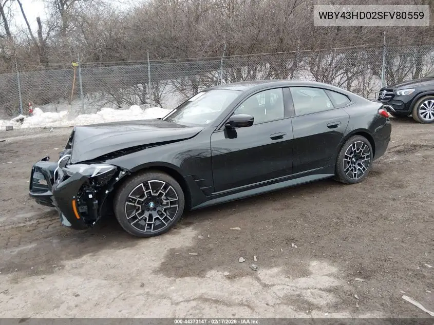 2025 BMW I4 Gran Coupe xDrive40 VIN: WBY43HD02SFV80559 Lot: 44373147