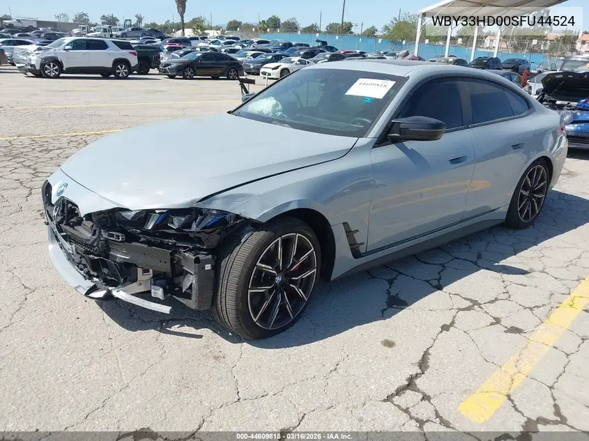 2025 BMW I4 Gran Coupe M50 VIN: WBY33HD00SFU44524 Lot: 44609818