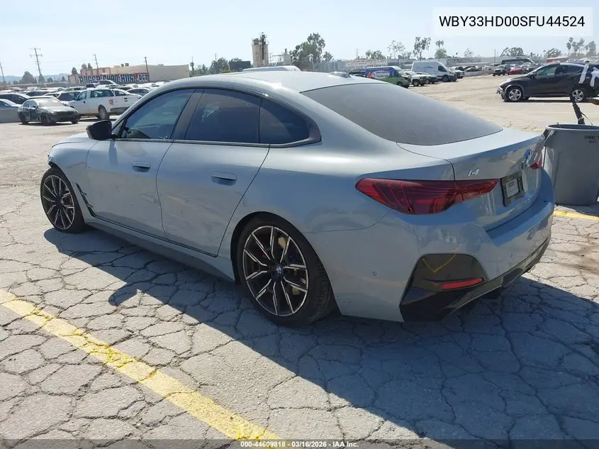 2025 BMW I4 Gran Coupe M50 VIN: WBY33HD00SFU44524 Lot: 44609818