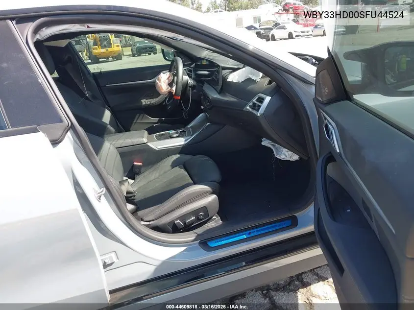 2025 BMW I4 Gran Coupe M50 VIN: WBY33HD00SFU44524 Lot: 44609818