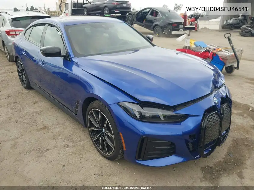 2025 BMW I4 Gran Coupe xDrive40 VIN: WBY43HD04SFU46541 Lot: 44756892