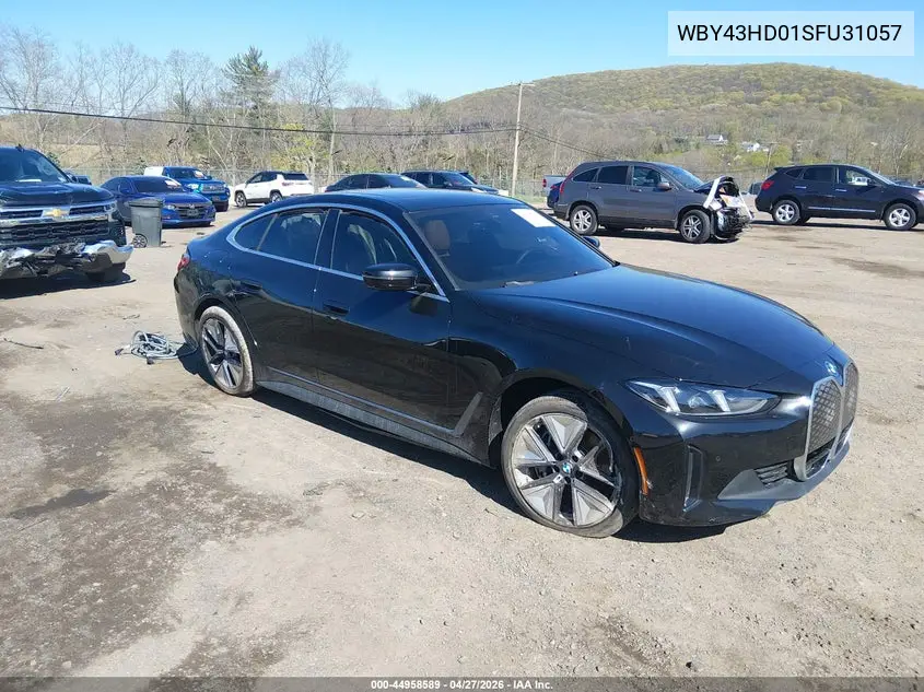 2025 BMW I4 Gran Coupe xDrive40 VIN: WBY43HD01SFU31057 Lot: 44958589