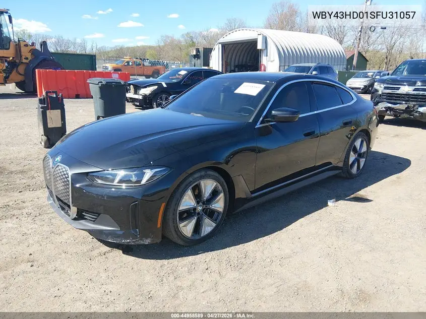 2025 BMW I4 Gran Coupe xDrive40 VIN: WBY43HD01SFU31057 Lot: 44958589