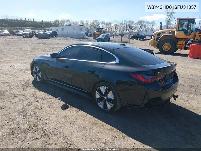 2025 BMW I4 Gran Coupe xDrive40 VIN: WBY43HD01SFU31057 Lot: 44958589