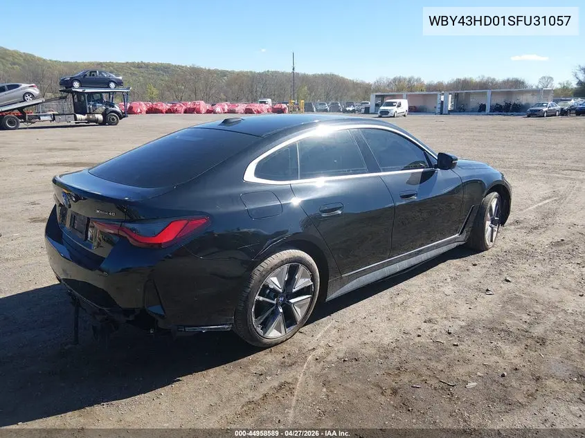 2025 BMW I4 Gran Coupe xDrive40 VIN: WBY43HD01SFU31057 Lot: 44958589