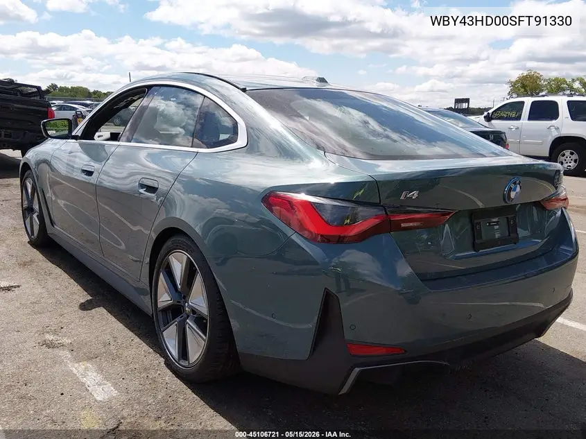 2025 BMW I4 Gran Coupe xDrive40 VIN: WBY43HD00SFT91330 Lot: 45106721