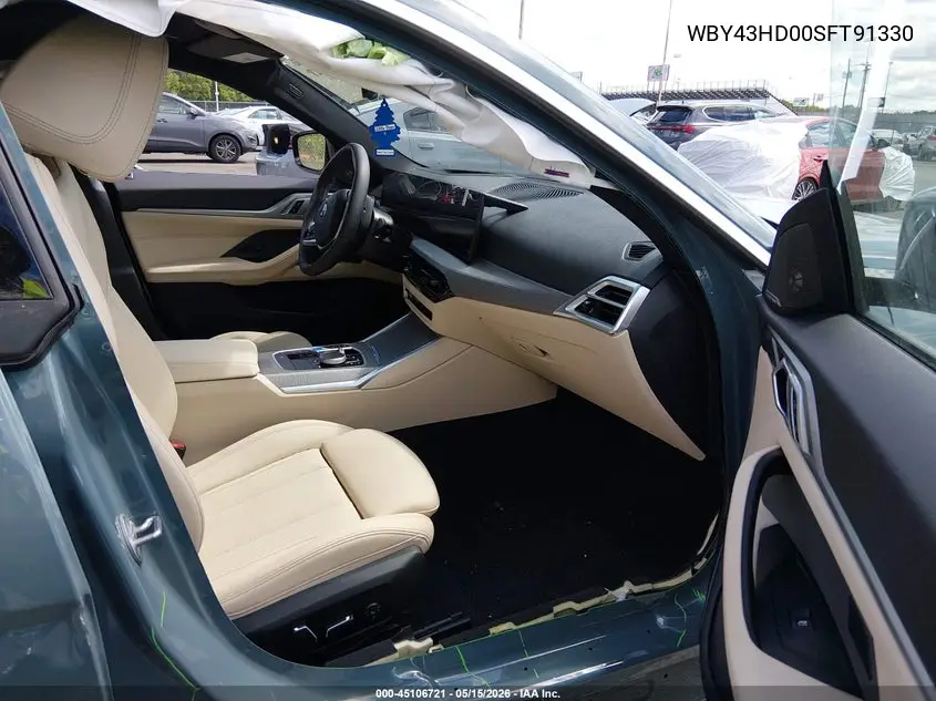 2025 BMW I4 Gran Coupe xDrive40 VIN: WBY43HD00SFT91330 Lot: 45106721