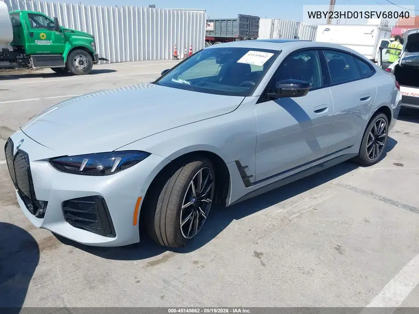 2025 BMW I4 Gran Coupe Edrive40 VIN: WBY23HD01SFV68040 Lot: 45145662