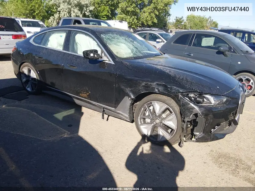 2025 BMW I4 Gran Coupe xDrive40 VIN: WBY43HD03SFU47440 Lot: 45334519