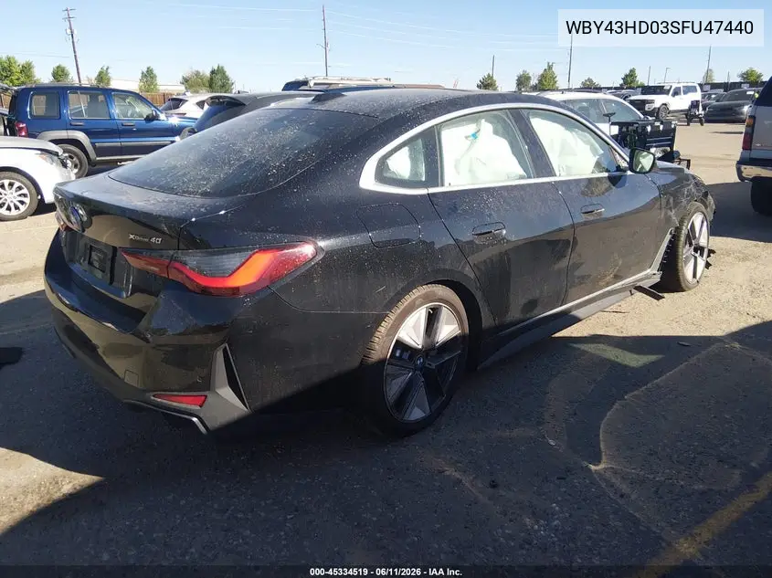 2025 BMW I4 Gran Coupe xDrive40 VIN: WBY43HD03SFU47440 Lot: 45334519