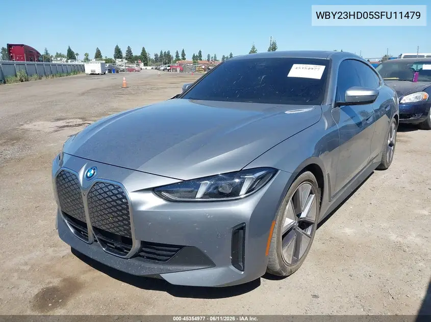 2025 BMW I4 Gran Coupe Edrive40 VIN: WBY23HD05SFU11479 Lot: 45354977