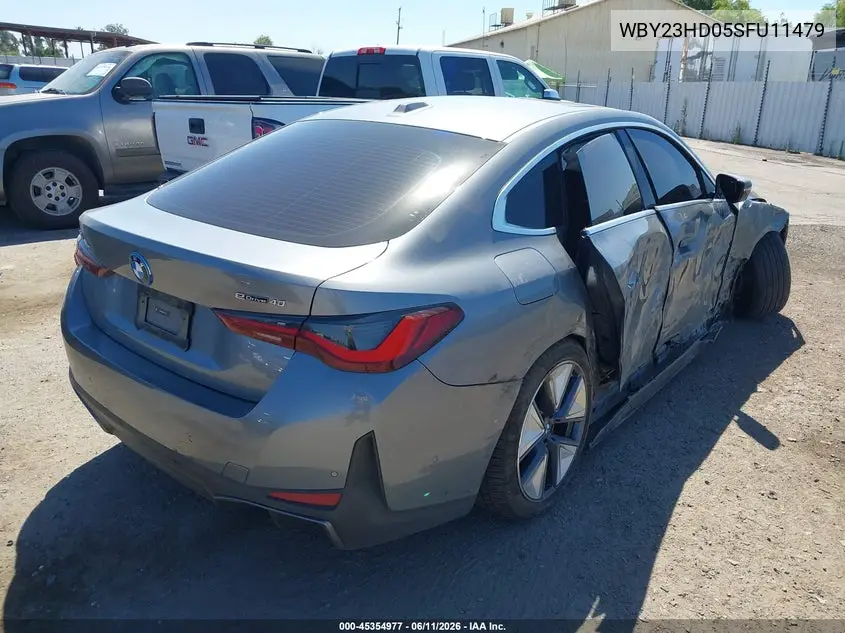 2025 BMW I4 Gran Coupe Edrive40 VIN: WBY23HD05SFU11479 Lot: 45354977