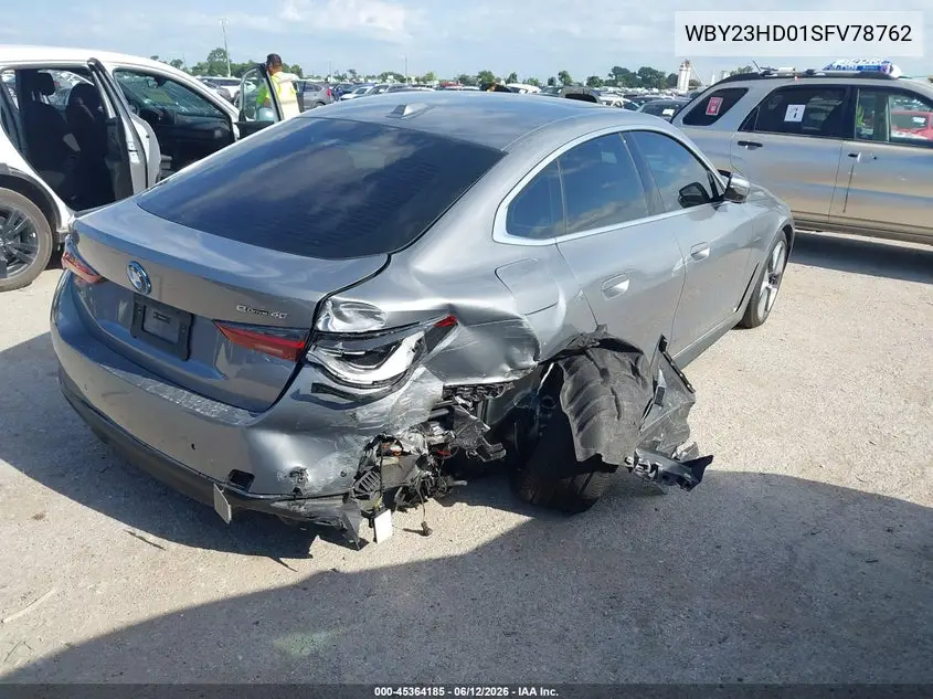 2025 BMW I4 Gran Coupe Edrive40 VIN: WBY23HD01SFV78762 Lot: 45364185