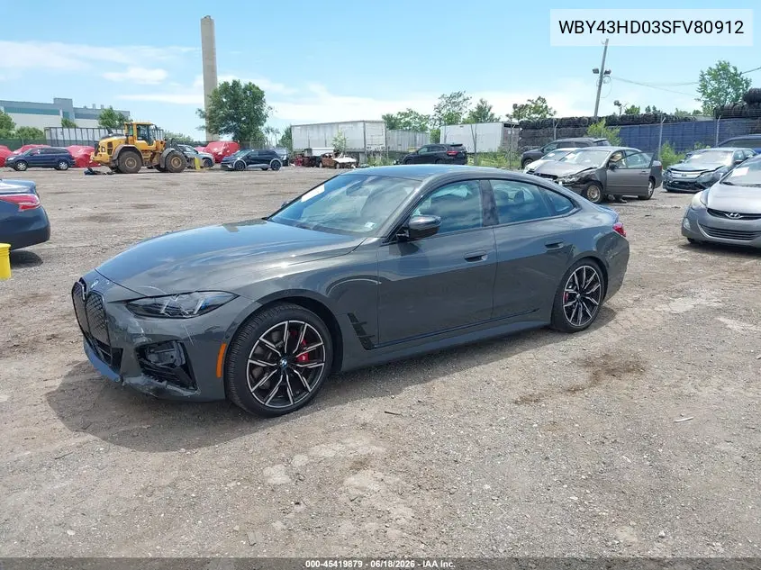 2025 BMW I4 Gran Coupe xDrive40 VIN: WBY43HD03SFV80912 Lot: 45419879