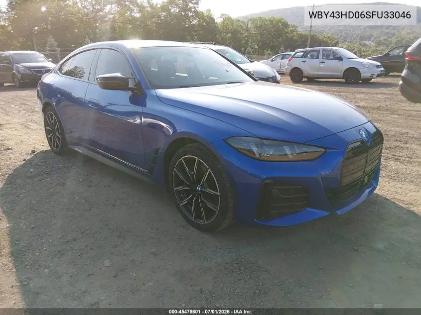 2025 BMW I4 Gran Coupe xDrive40 VIN: WBY43HD06SFU33046 Lot: 45478601