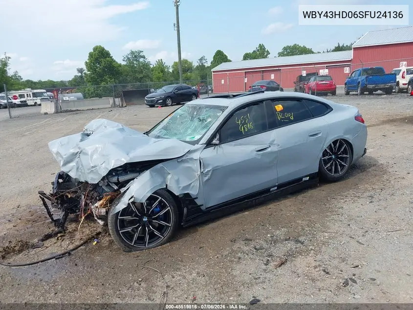 2025 BMW I4 Gran Coupe xDrive40 VIN: WBY43HD06SFU24136 Lot: 45519816
