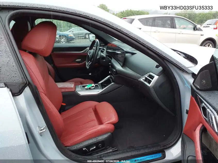 2025 BMW I4 Gran Coupe M50 VIN: WBY33HD03SFU35333 Lot: 45529400