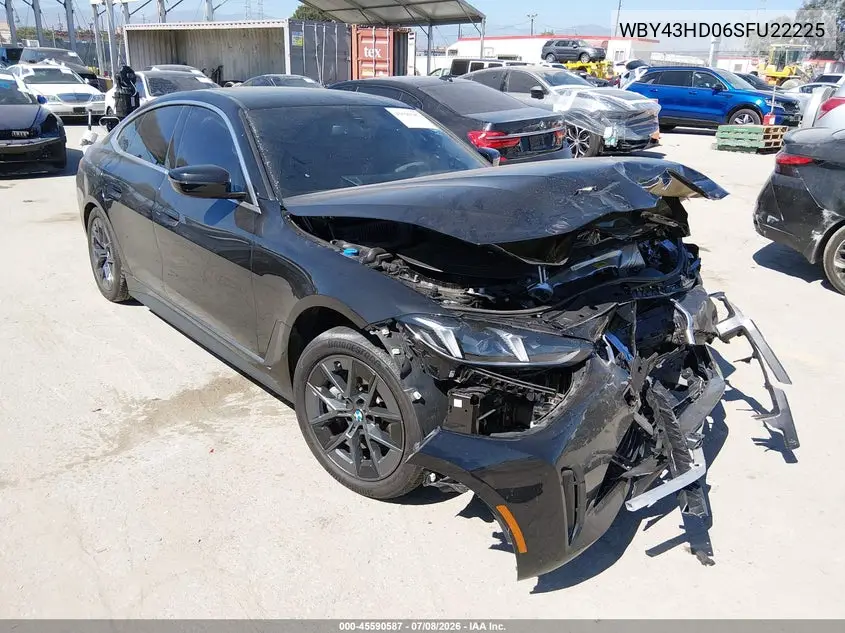 2025 BMW I4 Gran Coupe xDrive40 VIN: WBY43HD06SFU22225 Lot: 45590587