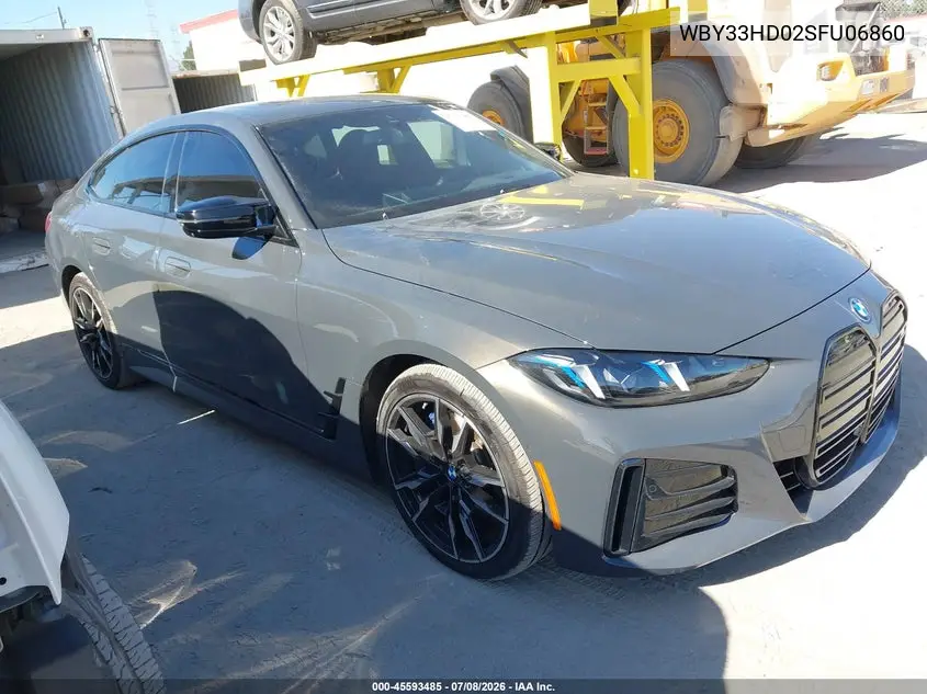 2025 BMW I4 Gran Coupe M50 VIN: WBY33HD02SFU06860 Lot: 45593485