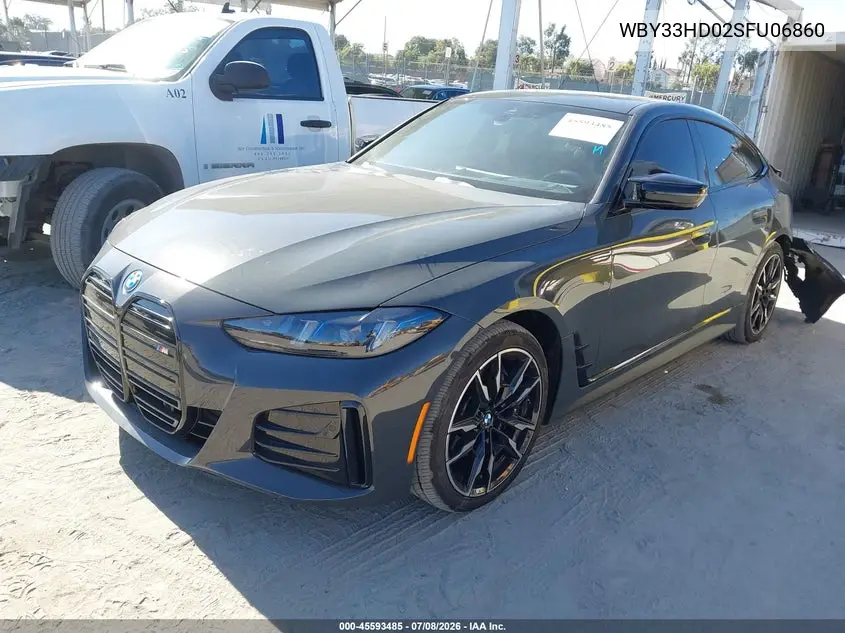 2025 BMW I4 Gran Coupe M50 VIN: WBY33HD02SFU06860 Lot: 45593485