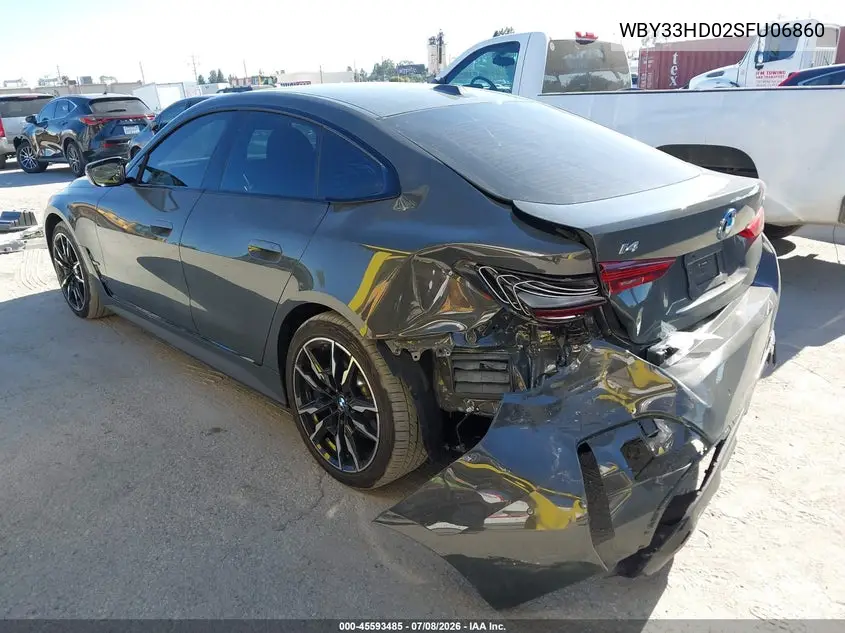 2025 BMW I4 Gran Coupe M50 VIN: WBY33HD02SFU06860 Lot: 45593485